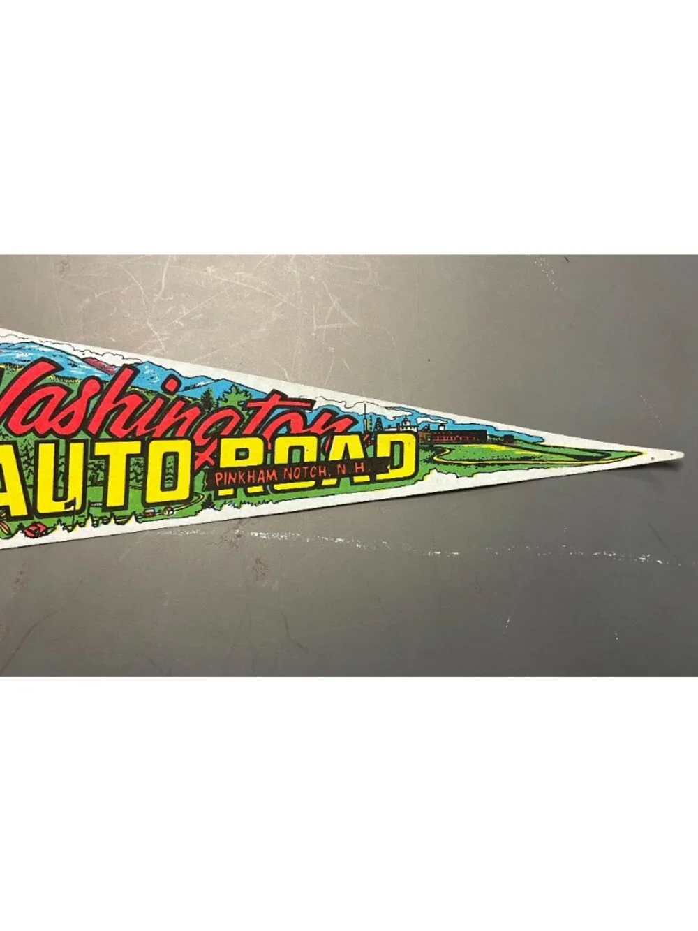 Vintage 1974 Mt. Washington Auto Road Pinkham Notch, NH pennant